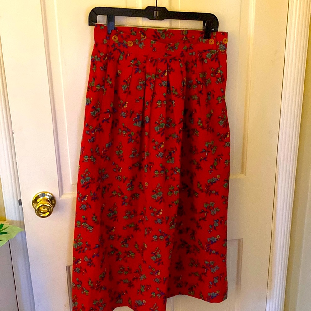 Vintage Lands’ End corduroy midi skirt